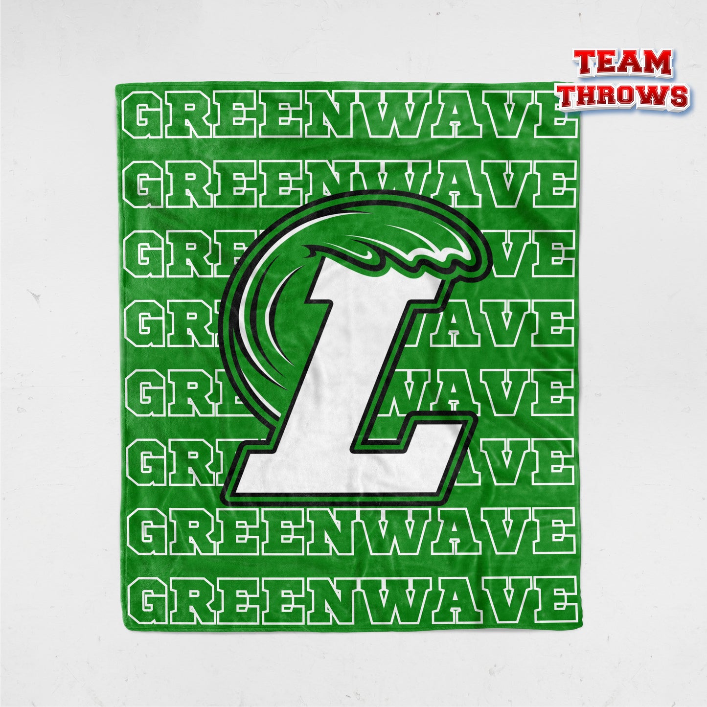 DECA Greenwave Throw Blankets