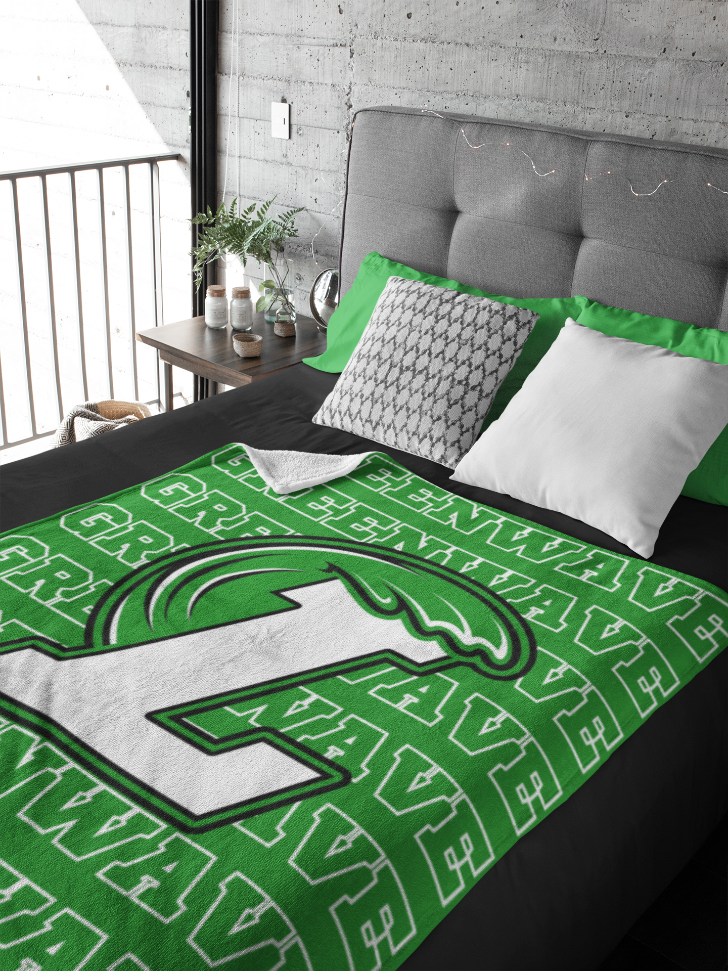 DECA Greenwave Throw Blankets