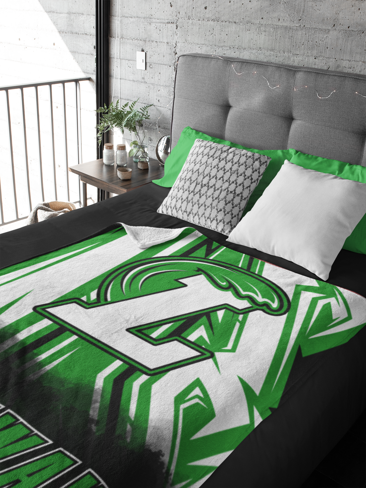 DECA Greenwave Throw Blankets