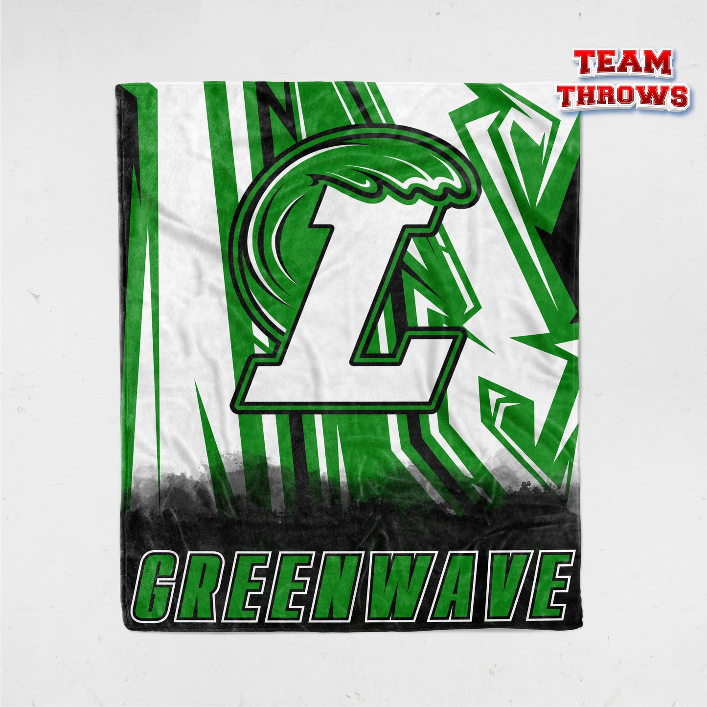 DECA Greenwave Throw Blankets
