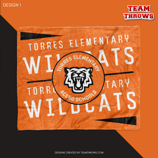 Torres Elementary Wildcats Team Blankets